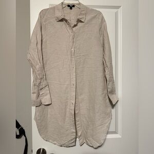 Jcrew Linen Button-Up Swim Coverup